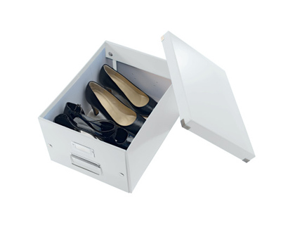CAJA ALMACENAMIENTO LEITZ CLICK&STORE WOW CARTON RECICLADO COLOR BLANCO 281X200X369 MM