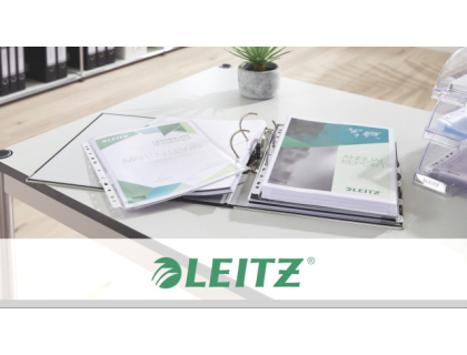 FUNDA MULTITALADRO LEITZ CON FUELLE DIN A4 CON REFUERZO 170 MC CRISTAL PACK DE 10 UNIDADES