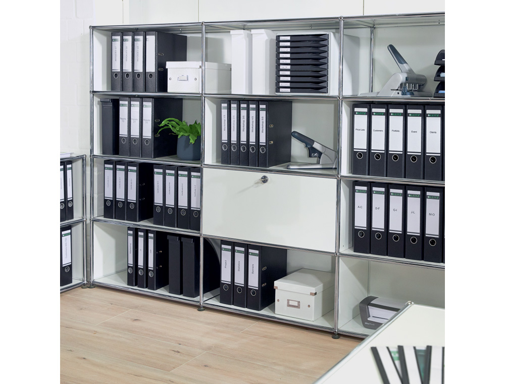 ARCHIVADOR DE PALANCA LEITZ CO2 NEUTRAL CARTON JASPEADO 180 DIN A4 LOMO 80 MM NEGRO