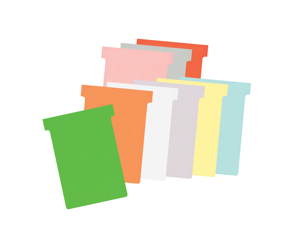 FICHA T PARA PLANNINGS NOBO INDICE 3 CARTULINA 170 GR COLOR VERDE PACK DE 100 UNIDADES