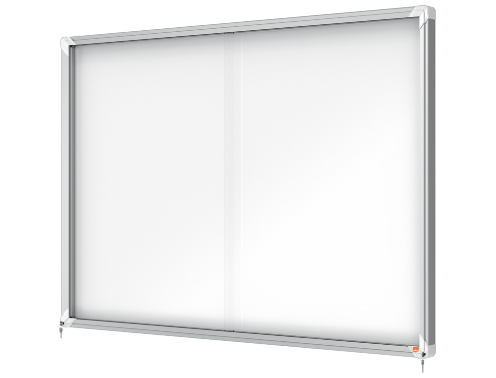 VITRINA DE ANUNCIOS NOBO PREMIUM PLUS CON PUERTA CORREDERA FONDO MAGNETICO 18 X DIN A4 HOJAS 997X1412X54 MM