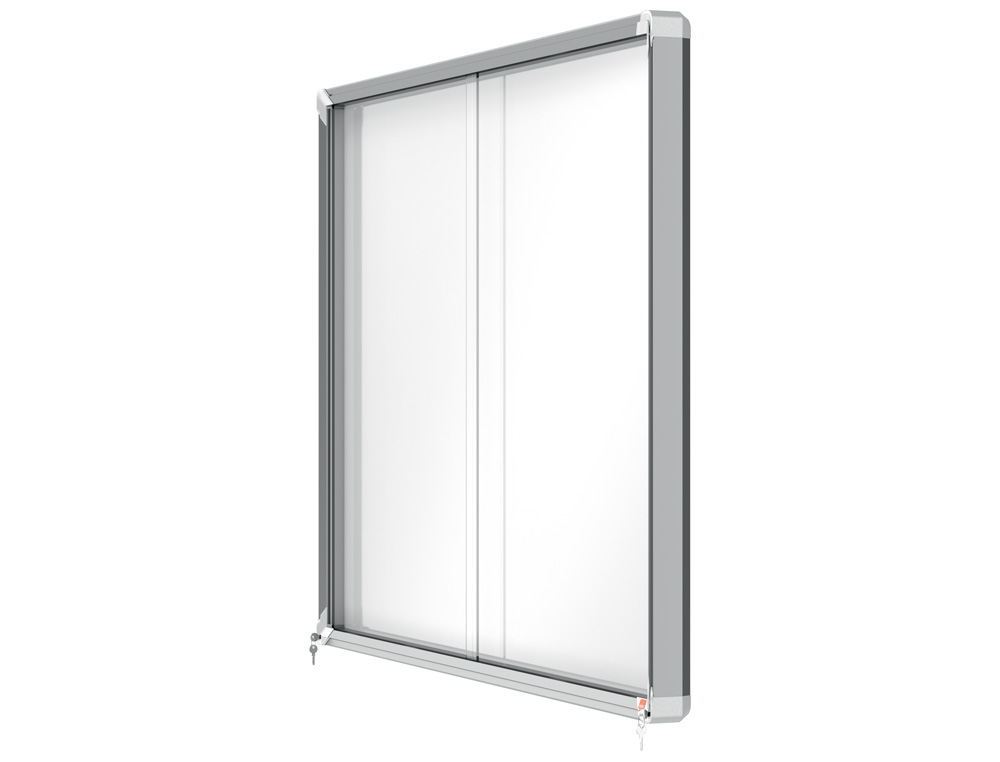 VITRINA DE ANUNCIOS NOBO PREMIUM PLUS CON PUERTA CORREDERA FONDO MAGNETICO 18 X DIN A4 HOJAS 997X1412X54 MM