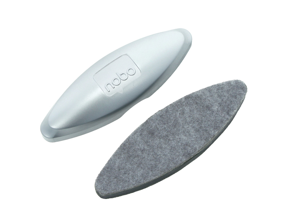 BORRADOR NOBO MAGNETICO PARA PIZARRA CRISTAL COLOR PLATA