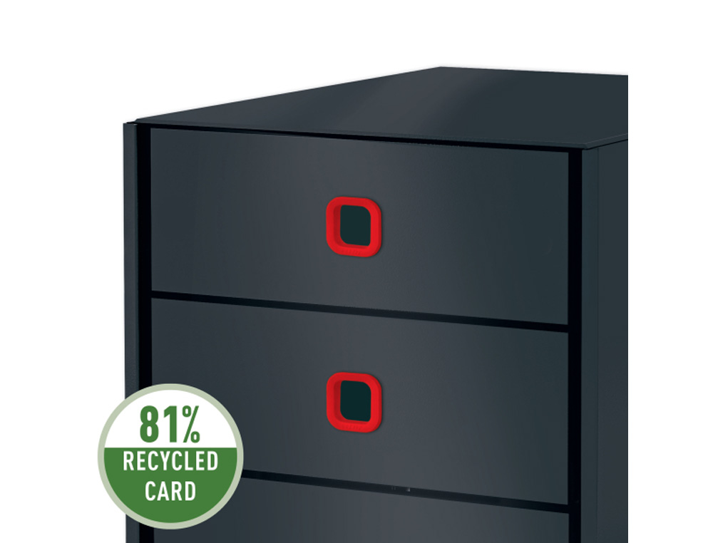 FICHERO CAJONES DE SOBREMESA LEITZ CLICK&STORE 3 CAJONES COLOR GRIS 290X283X360 MM