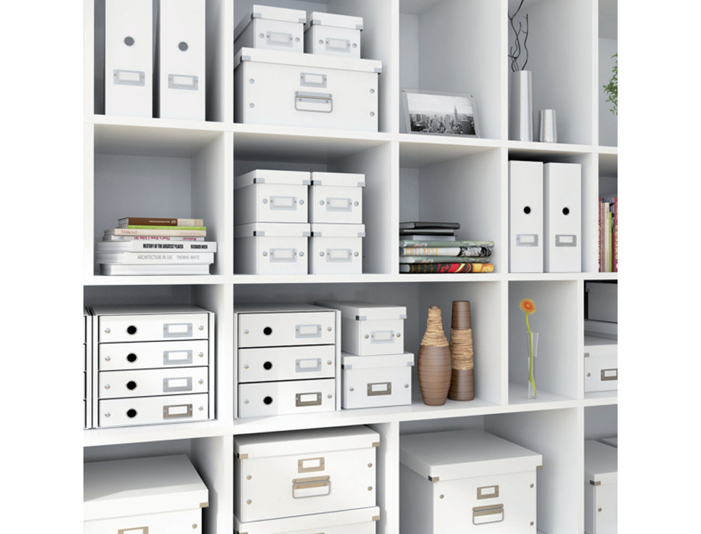 CAJA DE ALMACENAMIENTO LEITZ CLICK&STORE PEQUEA COLOR BLANCO 216X160X282 MM