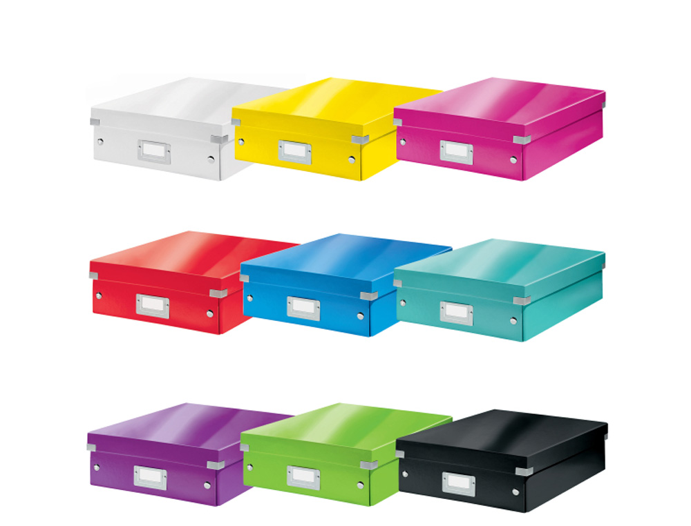 CAJA DE ALMACENAMIENTO LEITZ CLICK&STORE MEDIANA COLOR AZUL 280X100X370 MM
