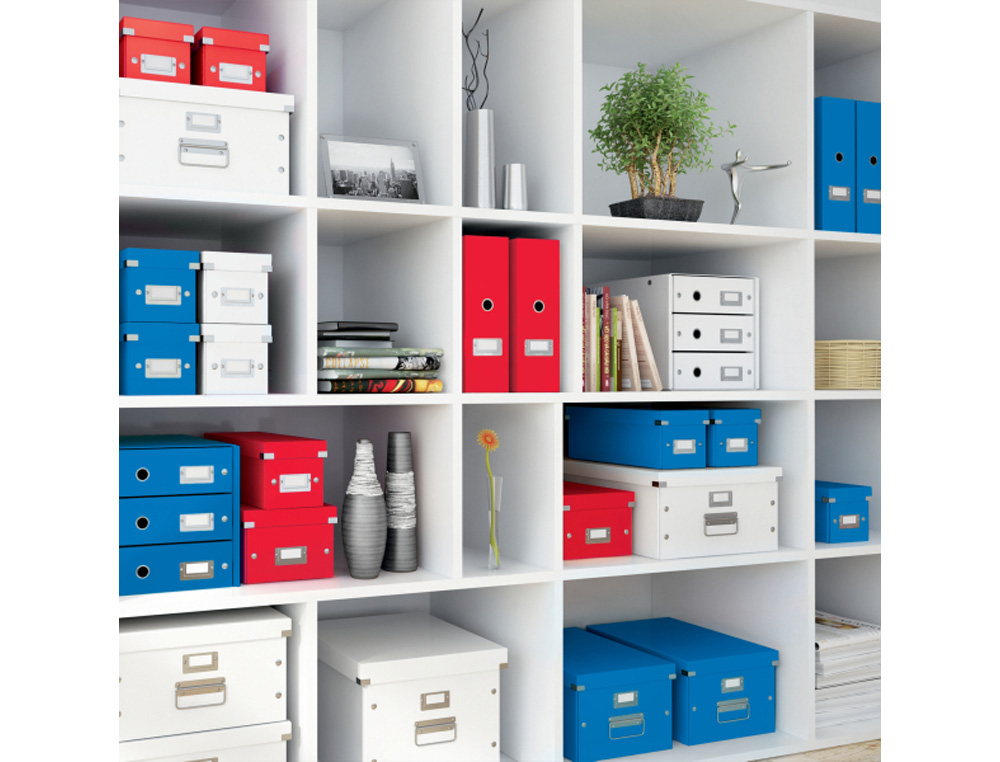 CAJA DE ALMACENAMIENTO LEITZ CLICK&STORE MEDIANA COLOR AZUL 280X100X370 MM