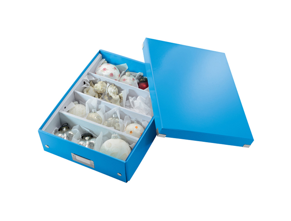 CAJA DE ALMACENAMIENTO LEITZ CLICK&STORE MEDIANA COLOR AZUL 280X100X370 MM