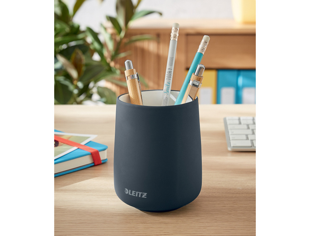 CUBILETE PORTALAPICES LEITZ COSY PLASTICO COLOR GRIS