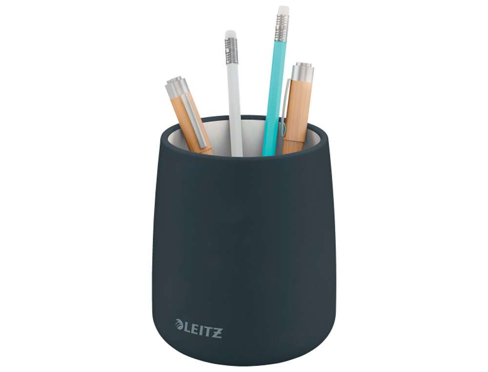CUBILETE PORTALAPICES LEITZ COSY PLASTICO COLOR GRIS