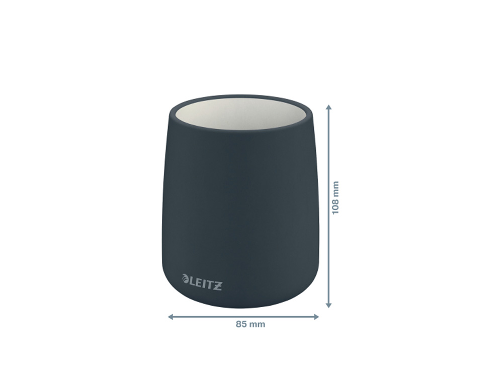 CUBILETE PORTALAPICES LEITZ COSY PLASTICO COLOR GRIS