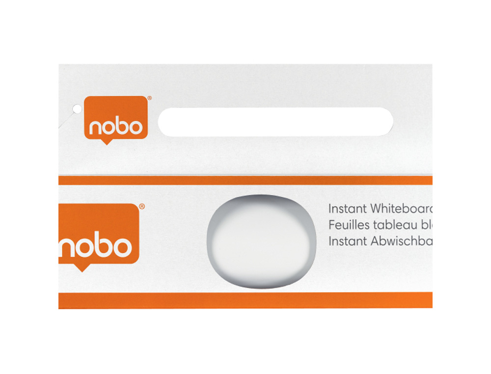 HOJA DE BORRADO EN SECO NOBO INSTANT BLANCO LISO 600X800 MM ROLLO DE 25 UNIDADES