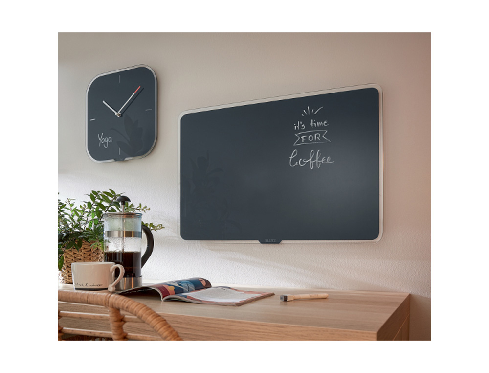 PIZARRA CRISTAL LEITZ COSY MAGNETICA COLOR GRIS 600X400 MM