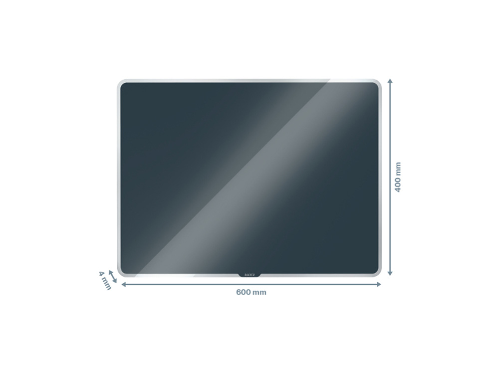 PIZARRA CRISTAL LEITZ COSY MAGNETICA COLOR GRIS 600X400 MM