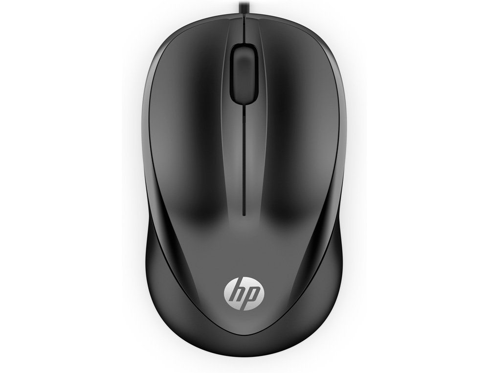 RATON HP 1000 INALAMBRICO OPTICO 1200 DPI 3 BOTENES CON CABLE COLOR NEGRO