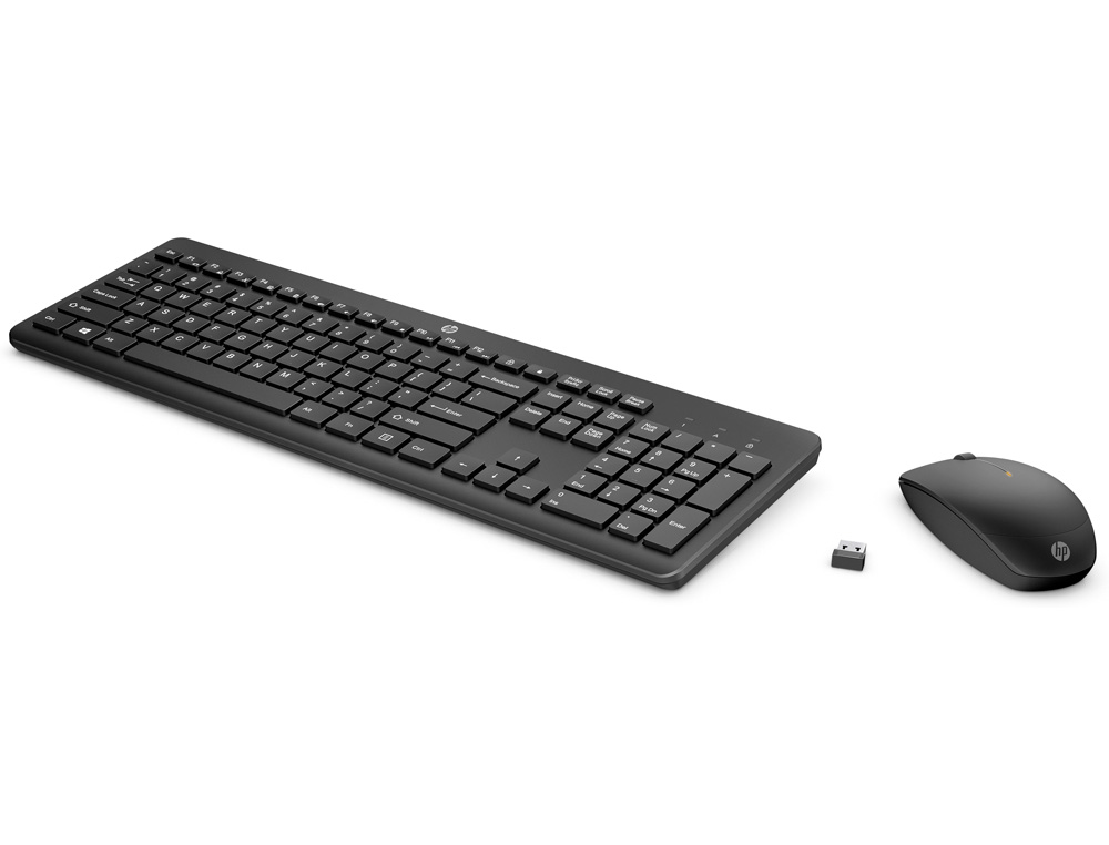 SET TECLADO+RATON HP 230 INALAMBRICO COLOR NEGRO