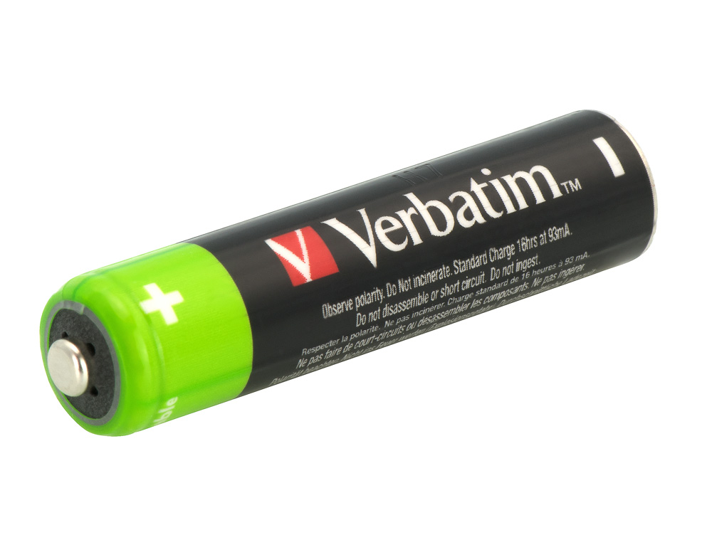 PILA ALCALINA VERBATIM AAA LR3 BLISTER DE 4 UNIDADES