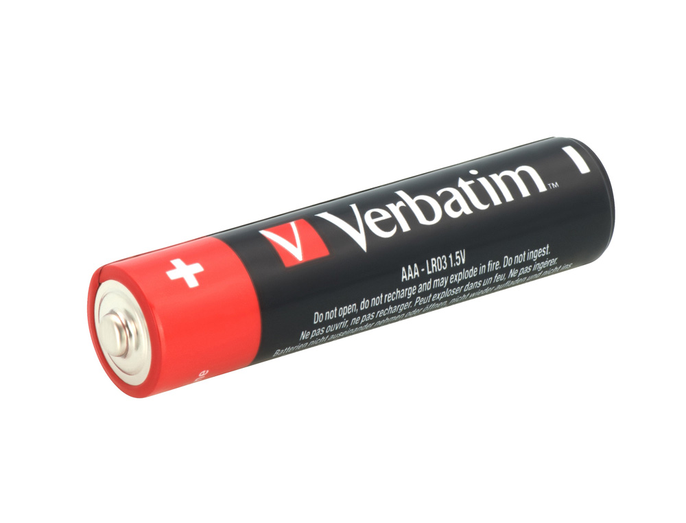PILA ALCALINA VERBATIM AAA LR03 BLISTER DE 4 UNIDADES