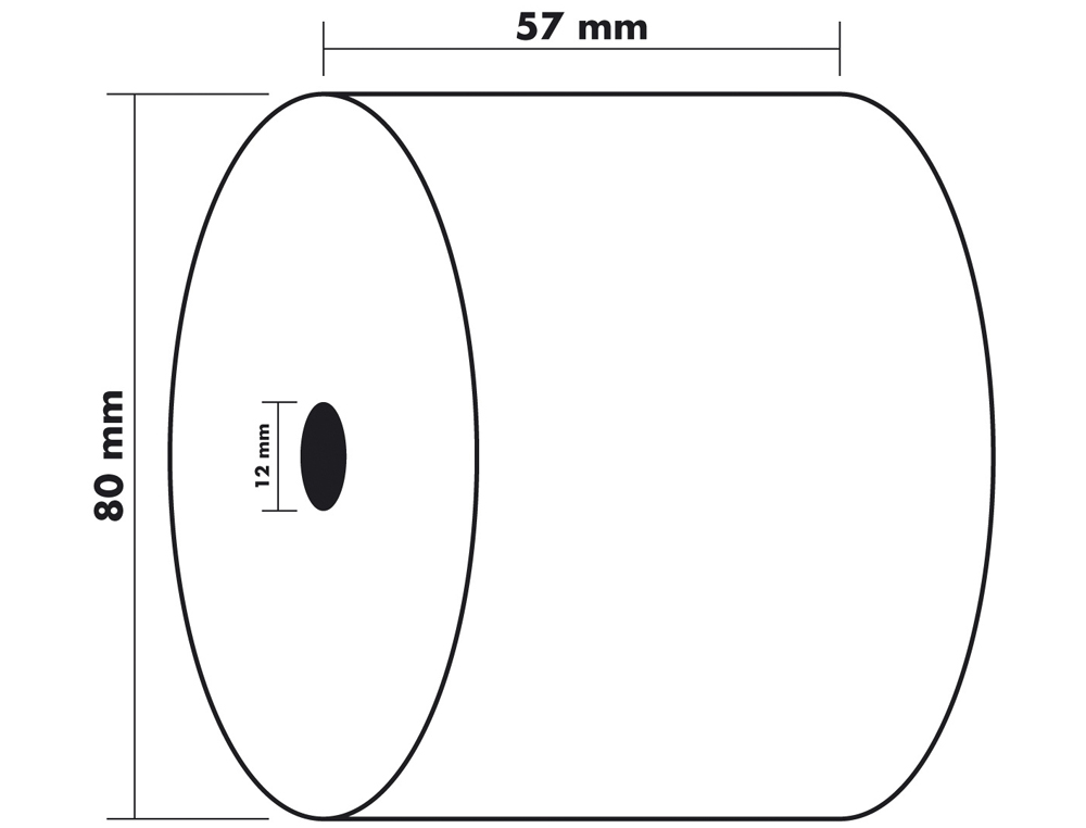 ROLLO SUMADORA EXACOMPTA TERMICO 55 GR 57X80 MM SIN BPA