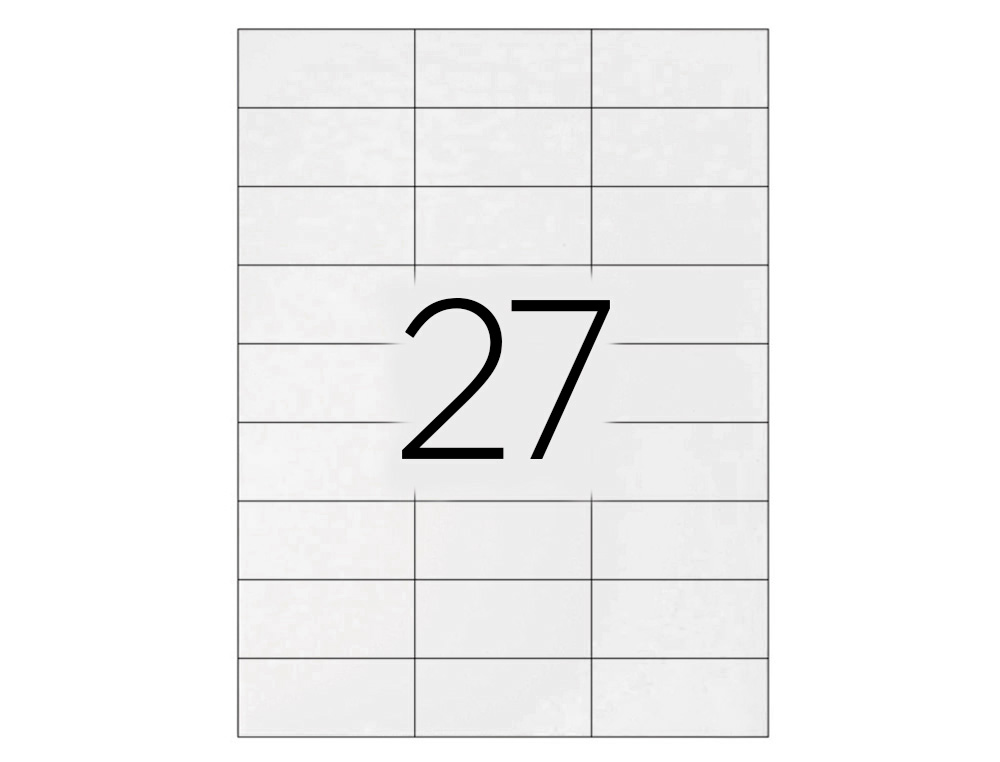 ETIQUETA ADHESIVA Q-CONNECT KF10642 TAMAO 70X30 MM FOTOCOPIADORA LASER INK-JET CAJA CON 100 HOJAS DIN A4