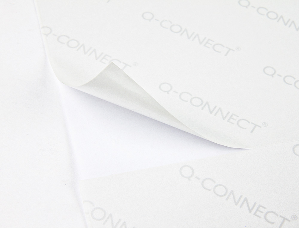 ETIQUETA ADHESIVA Q-CONNECT KF10642 TAMAO 70X30 MM FOTOCOPIADORA LASER INK-JET CAJA CON 100 HOJAS DIN A4