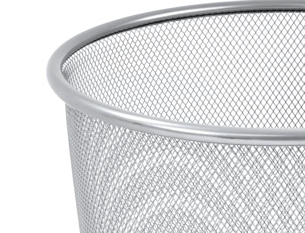 PAPELERA METALICA Q-CONNECT REJILLA GRIS 190X260X235 MM