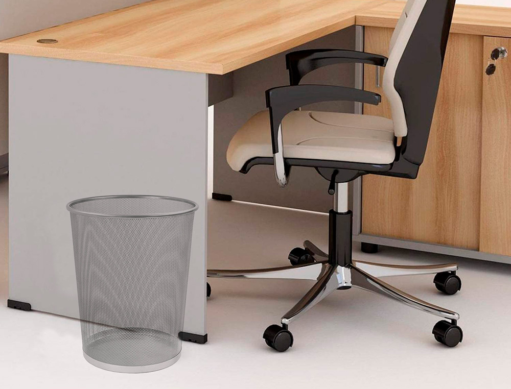 PAPELERA METALICA Q-CONNECT REJILLA GRIS 190X260X235 MM