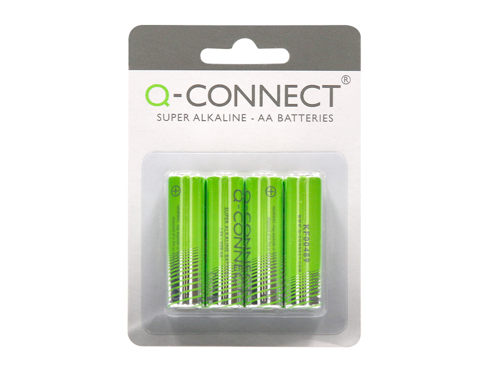 PILA Q-CONNECT ALCALINA AA BLISTER CON 4 UNIDADES