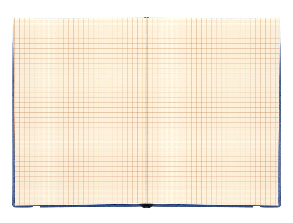 LIBRETA LIDERPAPEL SIMIL PIEL A5 120 HOJAS 70GR CUADRO 4MM SIN MARGEN AZUL