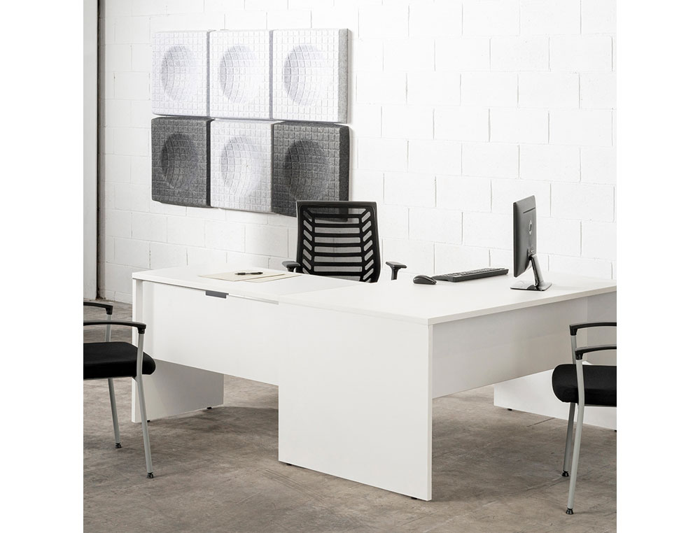 ALA PARA MESA ROCADA SERIE WORK 100X60 DERECHA O IZQUIERDA ACABADO AA01 HAYA/HAYA