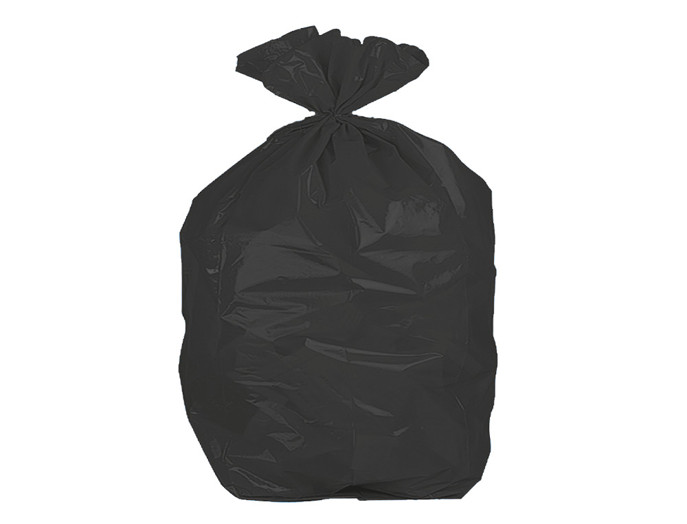 BOLSA BASURA DOMESTICA NEGRA 54X60 GALGA 100 ROLLO DE 25 UNIDADES