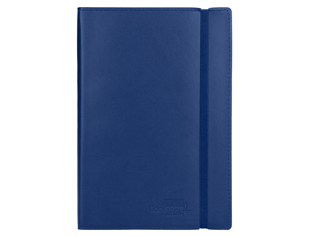 LIBRETA INDICE LIDERPAPEL SIMILPIEL A6 120 HOJAS 70GR COLOR AZUL