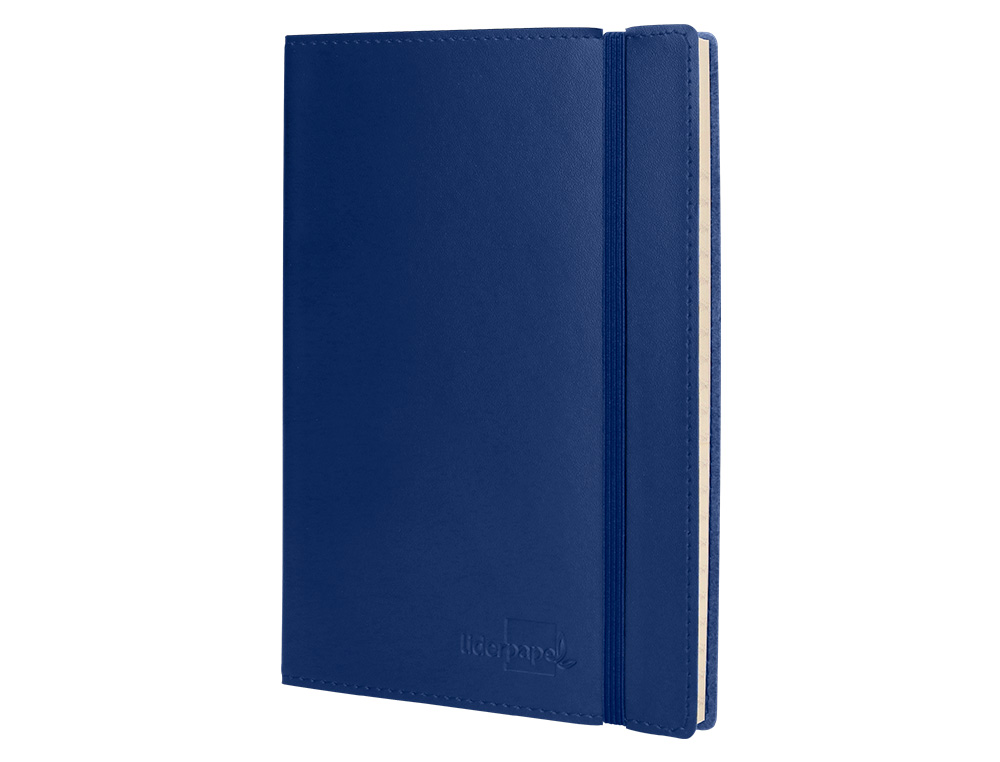 LIBRETA INDICE LIDERPAPEL SIMILPIEL A6 120 HOJAS 70GR COLOR AZUL