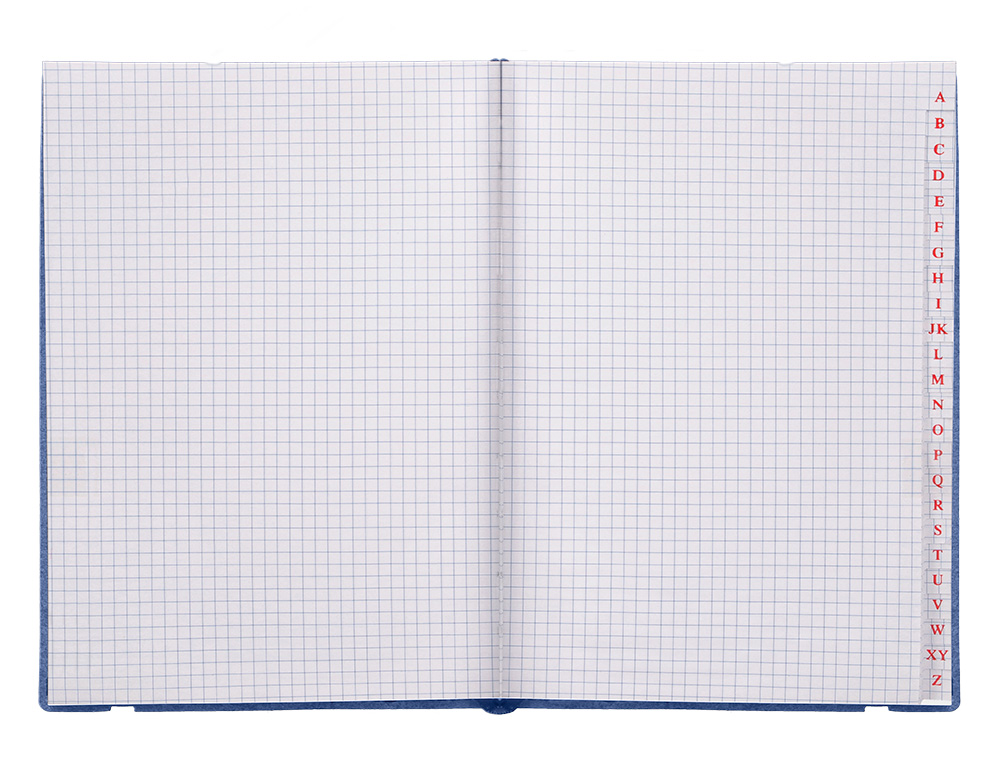 LIBRETA INDICE LIDERPAPEL SIMILPIEL A6 120 HOJAS 70GR COLOR AZUL