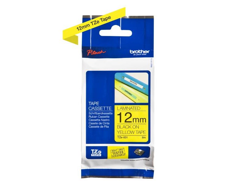 CINTA PARA ETIQUETADORES BROTHER CINTA ROTULADORA TRANS/NEGRA 12MM