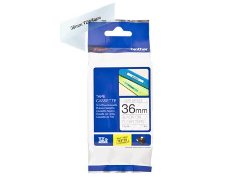 CINTA PARA ETIQUETADORES BROTHER CINTA ROTULADORATRANPARENTE/NEGRO36