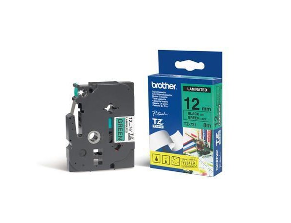 CINTA PARA ETIQUETADORES BROTHER CINTA ROTULADORA VERDE/NEGRO12