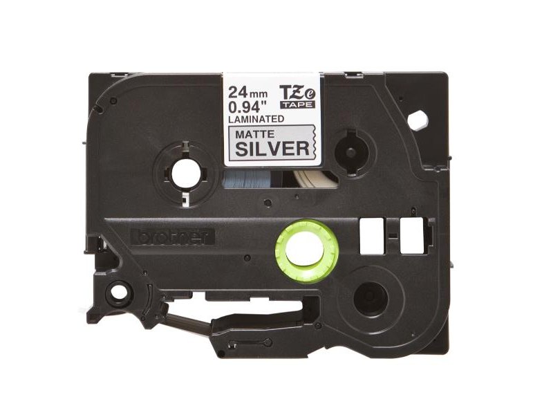 CINTA PARA ETIQUETADORES BROTHER CINTA ROTULADORA PLATA / NEGRO 24