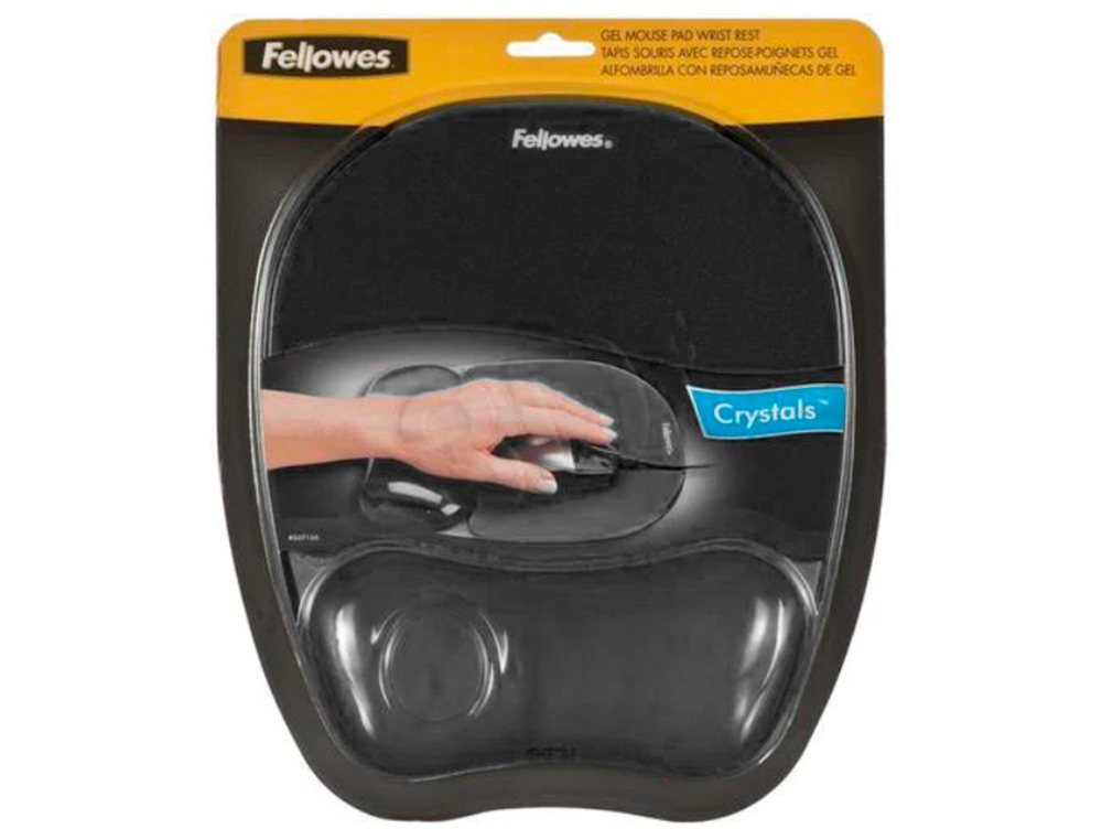 ALFOMBRILLA PARA RATON FELLOWES NEGRA CON REPOSAMUECA DE GEL