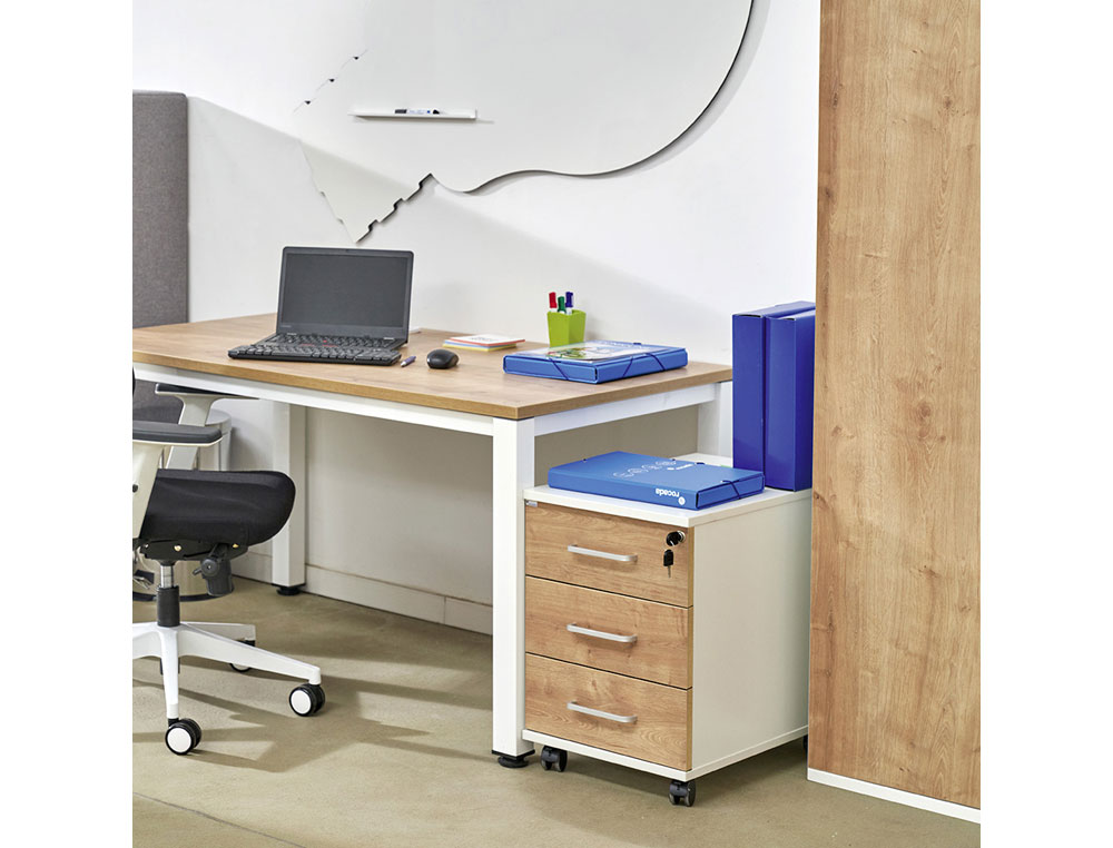 MESA DE OFICINA ROCADA EXECUTIVE 2002AD01 GRIS/HAYA 160X80 CM