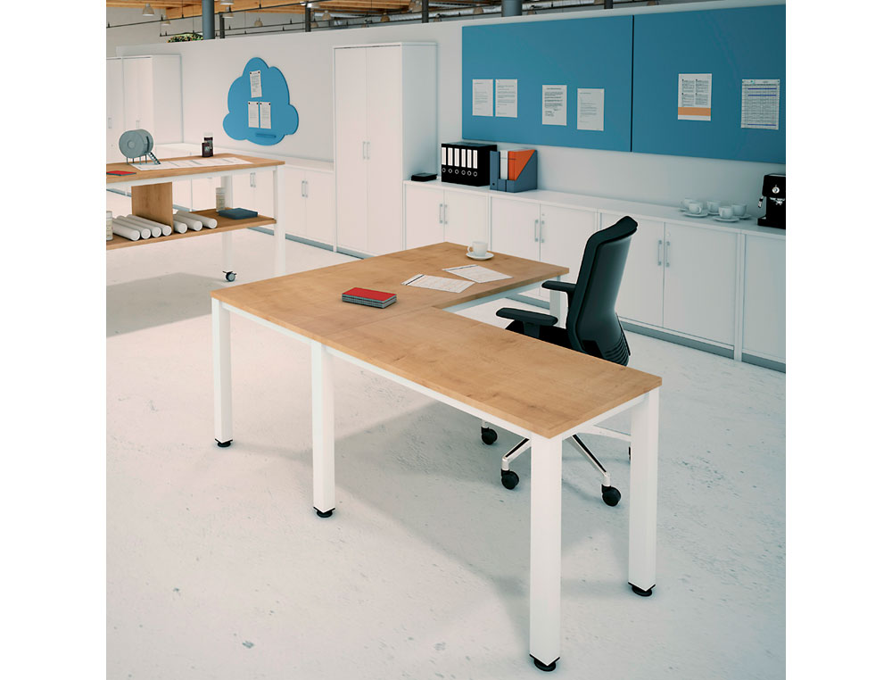 MESA DE OFICINA ROCADA EXECUTIVE 2002AD01 GRIS/HAYA 160X80 CM