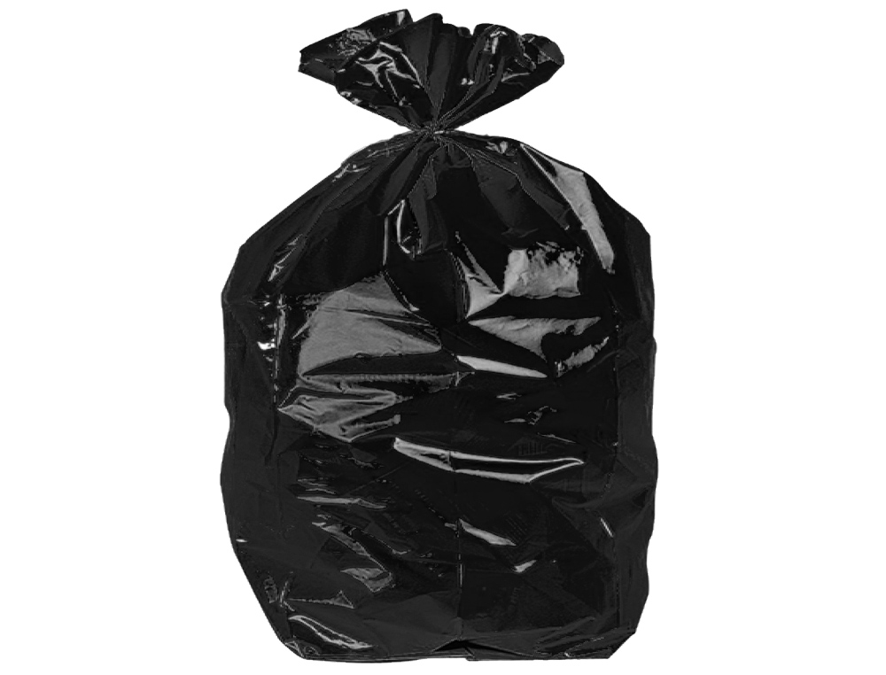 BOLSA BASURA DOMESTICA NEGRA CON AUTOCIERRE 55 X 60 CM ROLLO DE 15 UNIDADES
