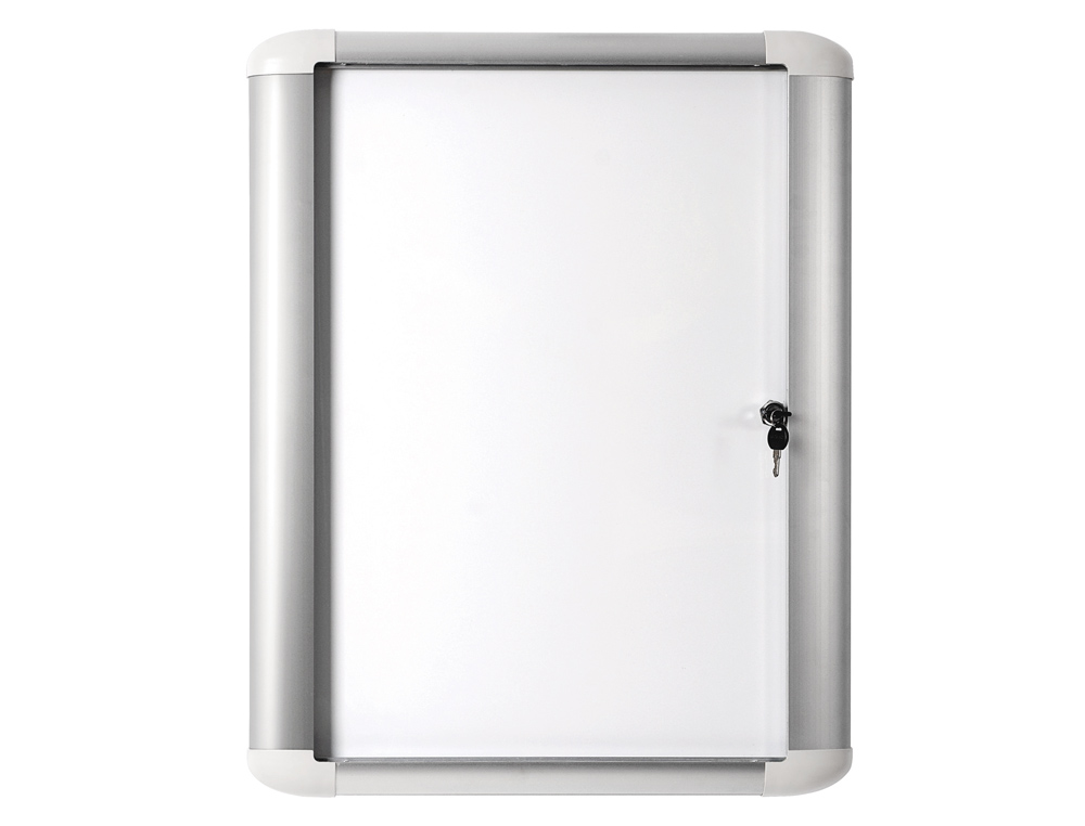 VITRINA DE ANUNCIO BI-OFFICE MAGNETICA 816X995 MM PARA EXTERIOR CON MARCO DE ALUMINIO Y CERRADURA