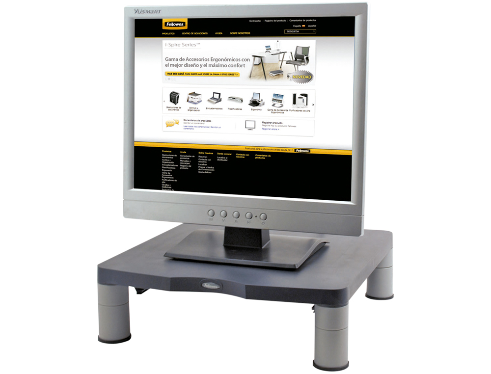 SOPORTE FELLOWES PARA MONITOR TFT ESTANDAR AJUSTABLE EN ALTURA 50/100X340X340 MM COLOR GRAFITO