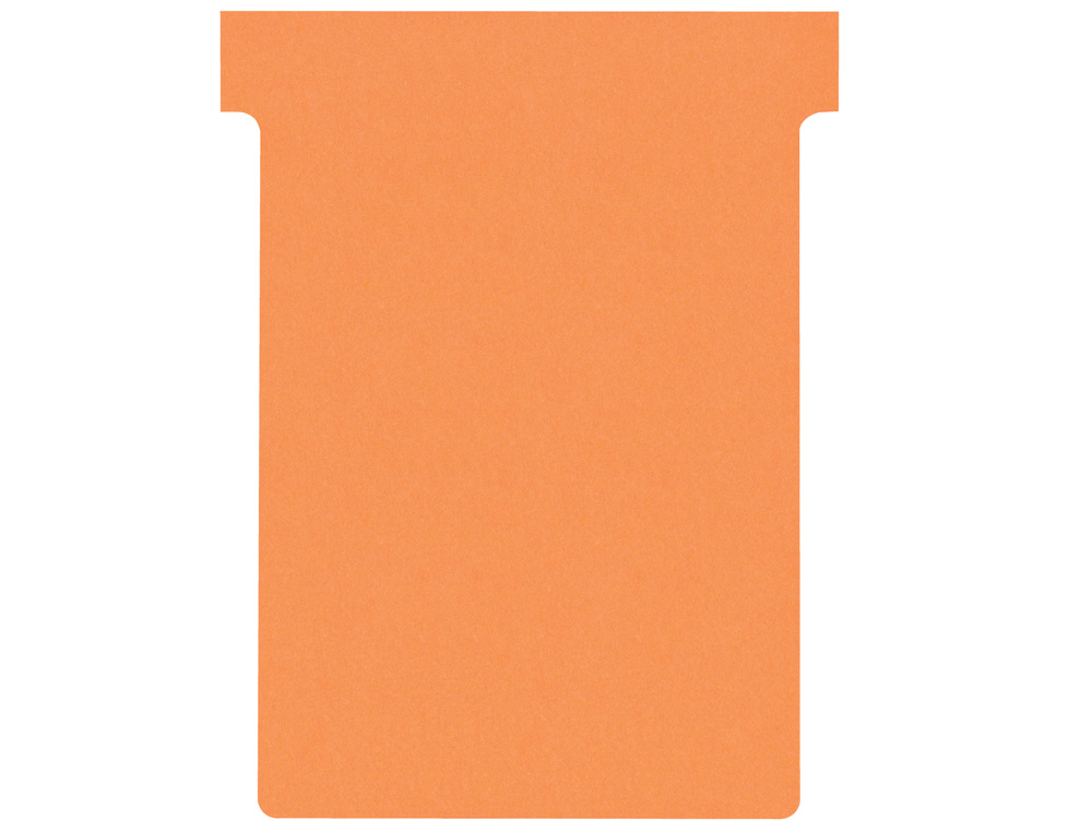 FICHA T PARA PLANNINGS NOBO INDICE 3 CARTULINA 170 GR COLOR NARANJA PACK DE 100 UNIDADES