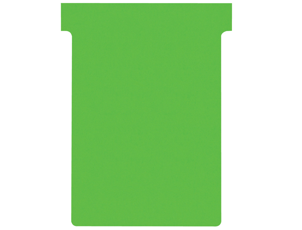 FICHA T PARA PLANNINGS NOBO INDICE 3 CARTULINA 170 GR COLOR VERDE PACK DE 100 UNIDADES