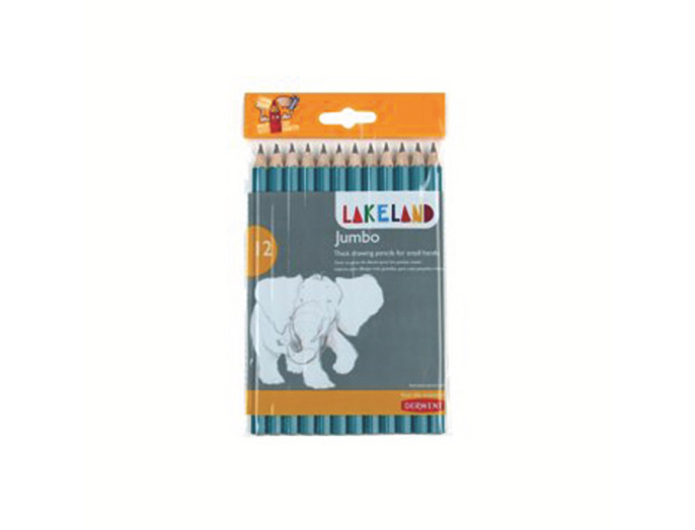 LAPICES DE GRAFITO DERWENT LAKELAND HB TAMAO JUMBO PACK DE 12 UNIDADES