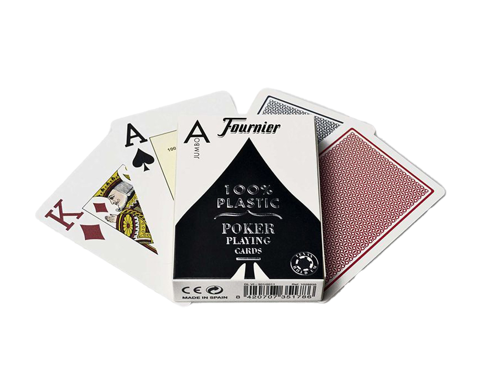 BARAJA FOURNIER POKER INGLES N 2800 PLASTICO INDICE GIGANTE