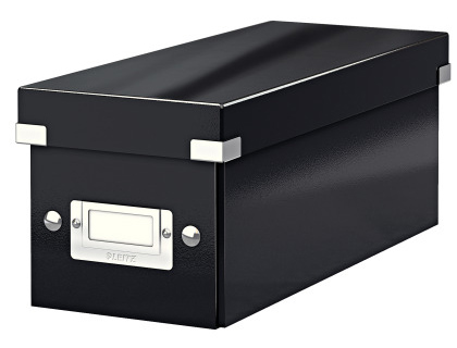 FICHERO CD LEITZ CLICK&STORE CARTON PLASTIFICADO CAPACIDAD 30 CD COLOR NEGRO 143X147X352 MM