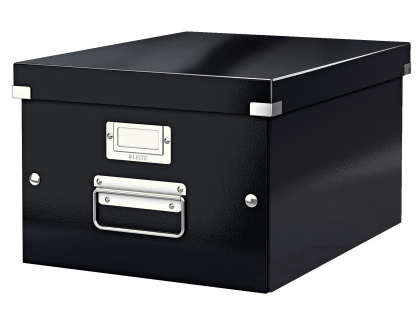 CAJA ALMACENAMIENTO LEITZ CLICK&STORE WOW CARTON RECICLADO COLOR NEGRO 281X200X369 MM